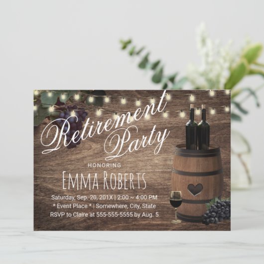 Rustige wijnloop Land wijnbouw Kaart (Staand voorkant)