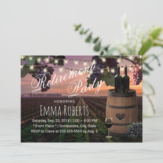 Rustige wijnstok in het land kaart (Staand voorkant)