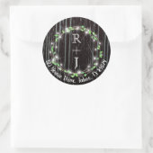 Rustige wijnstok & lichten ronde sticker (Tas)