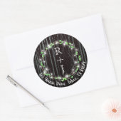 Rustige wijnstok & lichten ronde sticker (Envelop)