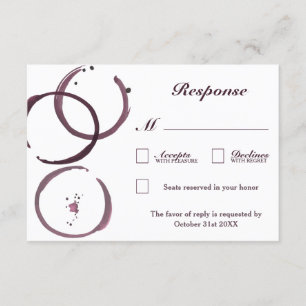 Rustige wijnstok Vineyard Wedding RSVP-kaarten RSVP Kaartje