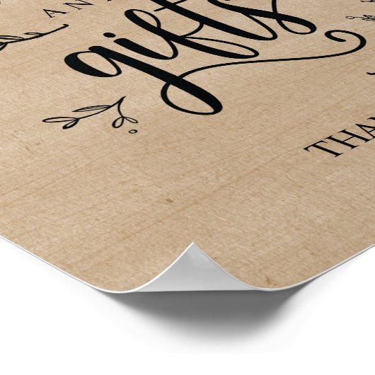 Rustige wijnstokkaarten en Poster voor cadeaubonne (Hoek)