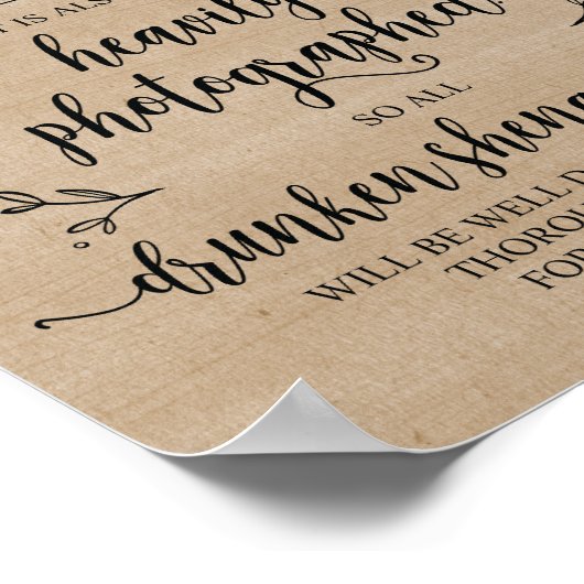 Rustige wijnstokken Bindbalken met open touw Poster (Hoek)