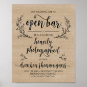 Rustige wijnstokken Bindbalken met open touw Poster (Voorkant)