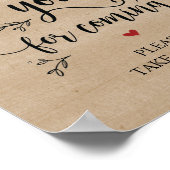 Rustige wijnstokken bruiloft Dank je wel Poster (Hoek)