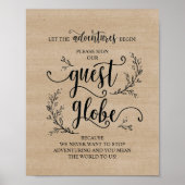 Rustige wijnstokken bruiloft Onderteken Ons gastWe Poster (Voorkant)