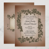 Rustige wijnstokken uitnodiging voor weddenschappe (Voorkant / Achterkant)