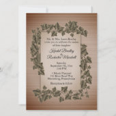 Rustige wijnstokken uitnodiging voor weddenschappe (Voorkant)