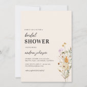 Rustige wilde bloemen Land Cream Vrijgezellenfeest Kaart (Voorkant)