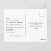 Rustige wilde bloemen op Barn Wood Wedding RSVP Briefkaart (Achterkant)