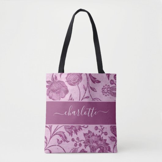 Rustige  wilde bloemen tote bag (Voorkant)
