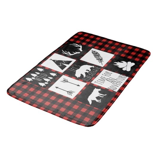 Rustige wilde dieren Buffalo Lumberjack Pset Badmat (Gekanteld)