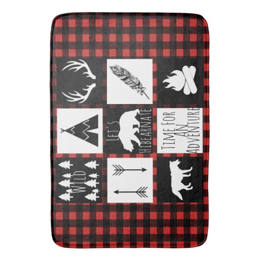 Rustige wilde dieren Buffalo Lumberjack Pset Badmat (Voorkant Verticaal)
