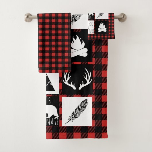 Rustige wilde dieren en buffelkoepels bad handdoek (Insitu)