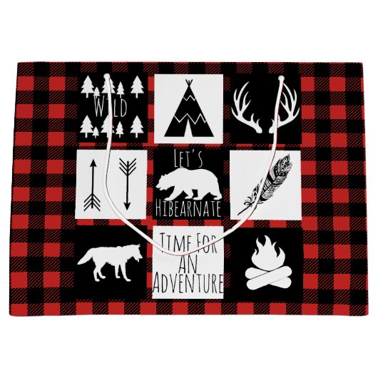 Rustige wilde dieren en buffelkoepels large cadeautasje (Voorkant)