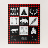 Rustige wilde dieren en buffelkoepels legpuzzel (Verticaal)