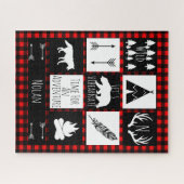 Rustige wilde dieren en buffelkoepels legpuzzel (Horizontaal)