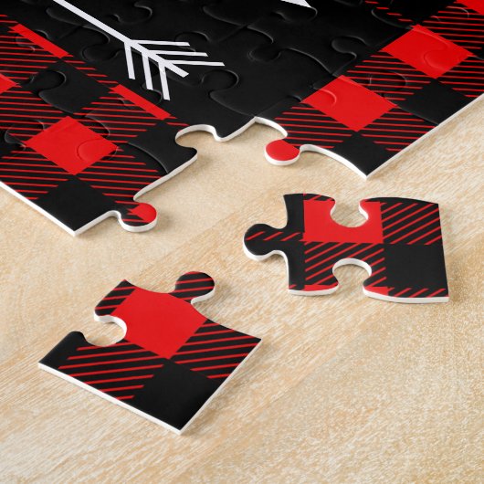 Rustige wilde dieren en buffelkoepels legpuzzel (Zijkant)