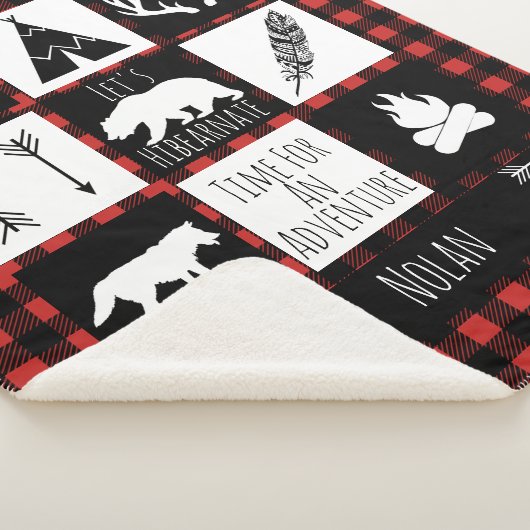 Rustige wilde dieren en buffelkoepels sherpa deken (3/4)