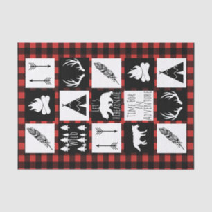 Rustige wilde dieren en buffelkoepels tissuepapier