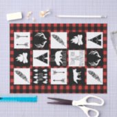 Rustige wilde dieren en buffelkoepels tissuepapier (Craft)