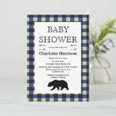 Rustige wilde dieren en geplakt Baby shower Kaart (Staand voorkant)