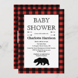 Rustige wilde dieren en geplakt Baby shower Kaart