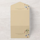 Rustige Wilde Lijst - Gele QR-code All In One Uitnodiging (Buitenkant)