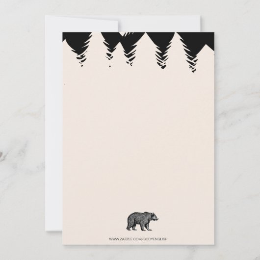 Rustige Wilderness Moose Baby Boy Shower Kaart (Achterkant)