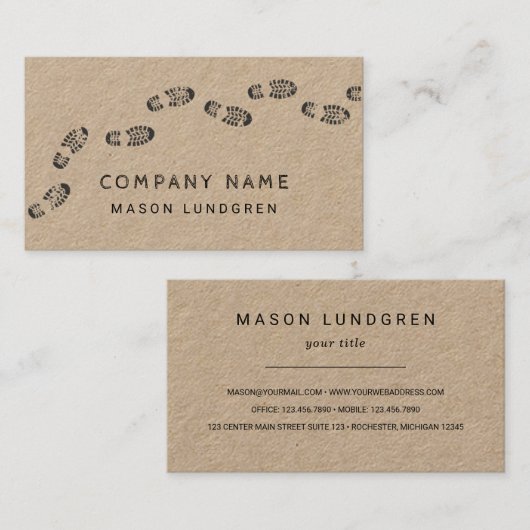 Rustige wildernis prints voor het laarzen buiten visitekaartje (Voorkant / Achterkant)