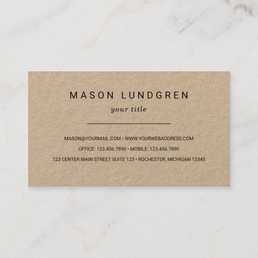 Rustige wildernis prints voor het laarzen buiten visitekaartje (Achterkant)