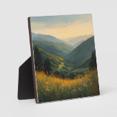 Rustige wildernis - Schilderachtig weide en bergmu Fotoplaat (Voorkant)