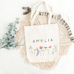 Rustige Wildflower Bridesmaid Tote Bag<br><div class="desc">Rustieke Wildflower Bruidsmeisje Naam Canvas tas Gepersonaliseerde canvas tassen zijn ideaal voor jezelf,  of als cadeau! Dit zijn ook de perfecte bruid's cadeau of voorstel cadeau.</div>