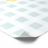 Rustige Wildflower Mason Jar Baby shower Sign. Poster (Hoek)