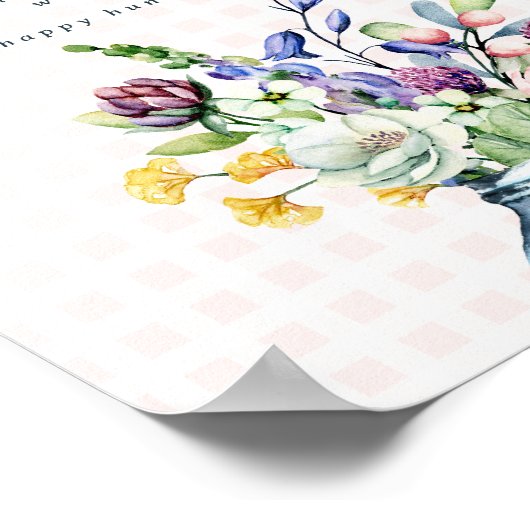 Rustige Wildflower Mason Jar Bridal Ring Hunt Game Poster (Hoek)