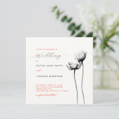 Rustige Wildflower Rood Sinaasappel papavery legan Kaart (Staand voorkant)