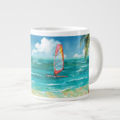 Rustige Windsurf Scene Grote Koffiekop (Voorkant rechts)