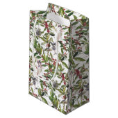 Rustige Winter Berries Holiday Small Gift Bag Klein Cadeauzakje (Voorkant Gekanteld)