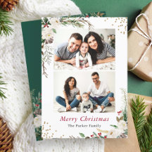 Rustige winter botanische Floral 2 Foto's Kerstmis