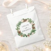 Rustige winter Botanische Wreath Custom Wedding Bedankzakje (Geknipt)