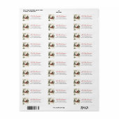 Rustige Winter Chalet Kerst Retouradres Etiket (Full Sheet)