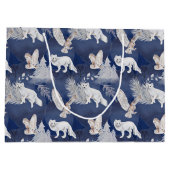 Rustige Winter Fox & Owl kerstcadeau Groot Cadeauzakje (Achterkant)