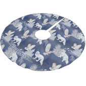 Rustige Winter Fox & Owl kerstcadeau Kerstboom Rok (Gekanteld)