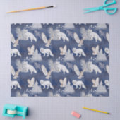 Rustige Winter Fox & Owl kerstcadeau Tissuepapier (Craft)