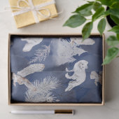 Rustige Winter Fox & Owl kerstcadeau Tissuepapier (Geschenk)