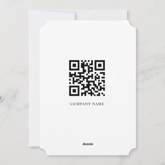 Rustige winter Greenery QR Code Corporate Kerstmis Feestdagenkaart (Achterkant)