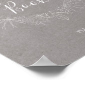 Rustige Winter | Grijze gastboekbord Poster (Hoek)
