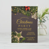 Rustige Winter Holiday verlicht kerstfeest Kaart (Staand voorkant)