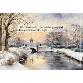Rustige Winter Kensington Gardens Londen Boodschap Grote Tote Bag