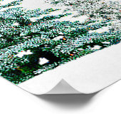 Rustige winter kerstboom huwelijks welkomstbord poster (Hoek)